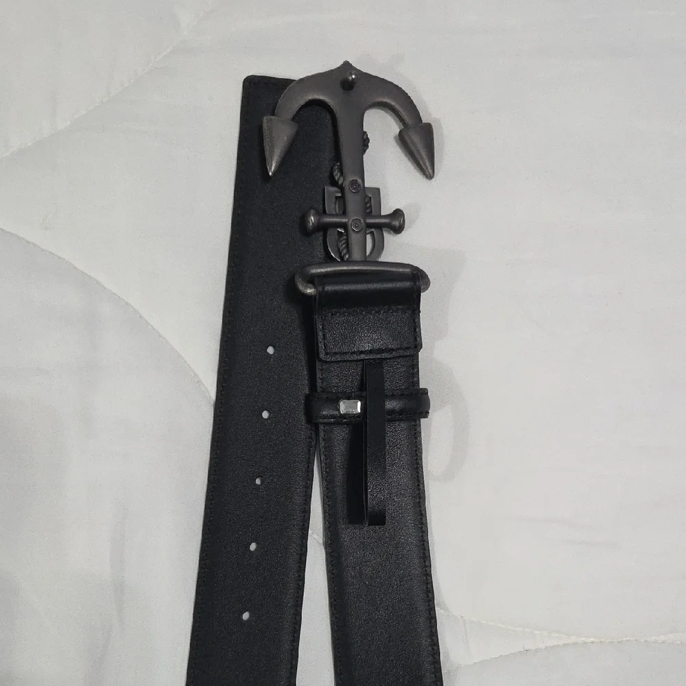 Dolce & Gabbana Black Anchor Buckle Belt - Picture 14 of 14